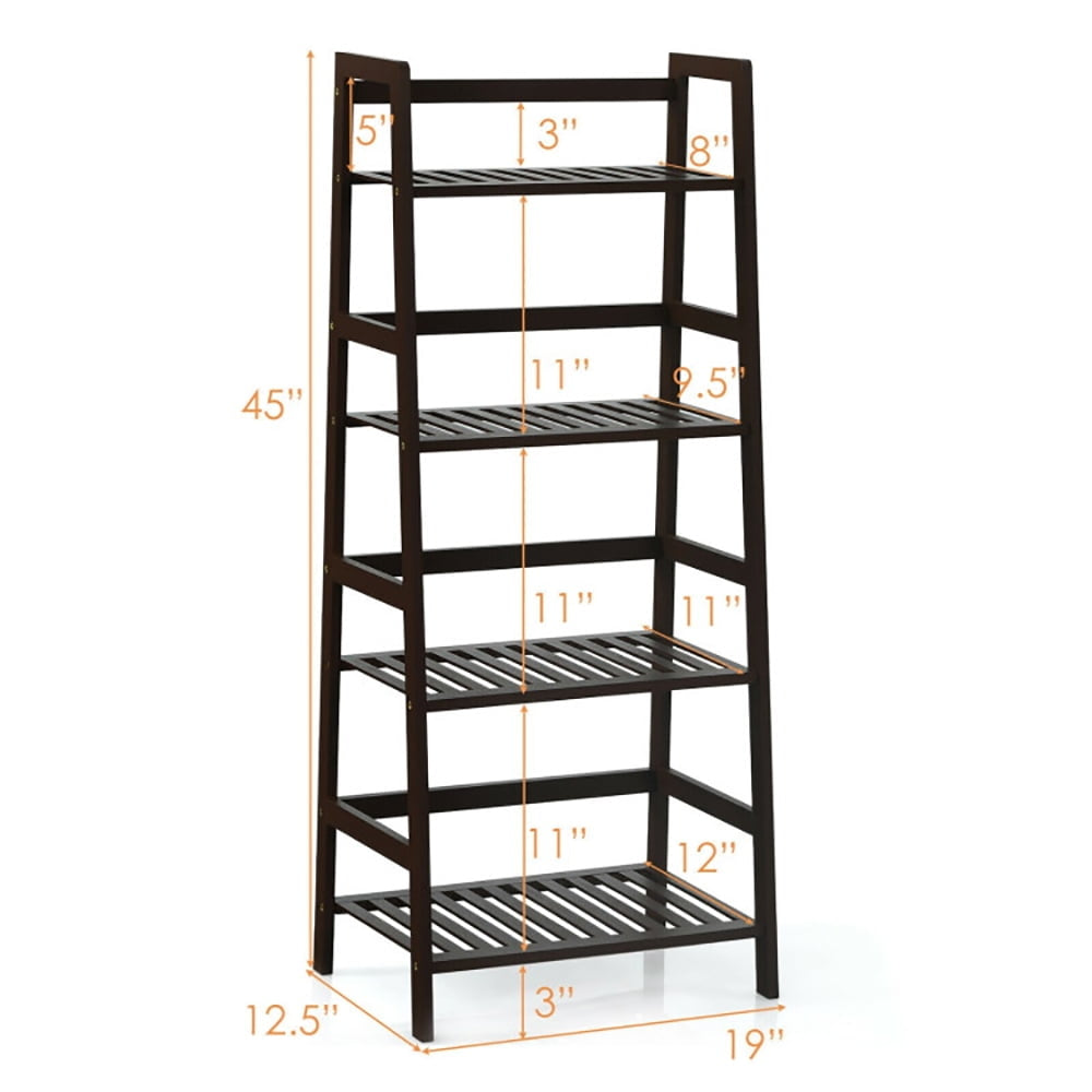 Hommoo Raised Planter Stand, Large Space Flower Rack Shelf,4-Tier Bamboo Plant Rack with Guardrails Stable and Image 2