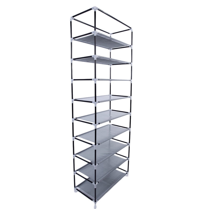 9 Lattices Shoe Rack Organizer, Fashionable Room-Saving Shelf Shoe Rack for Door, Non-woven Fabric Shoe Cabinet with Image 5