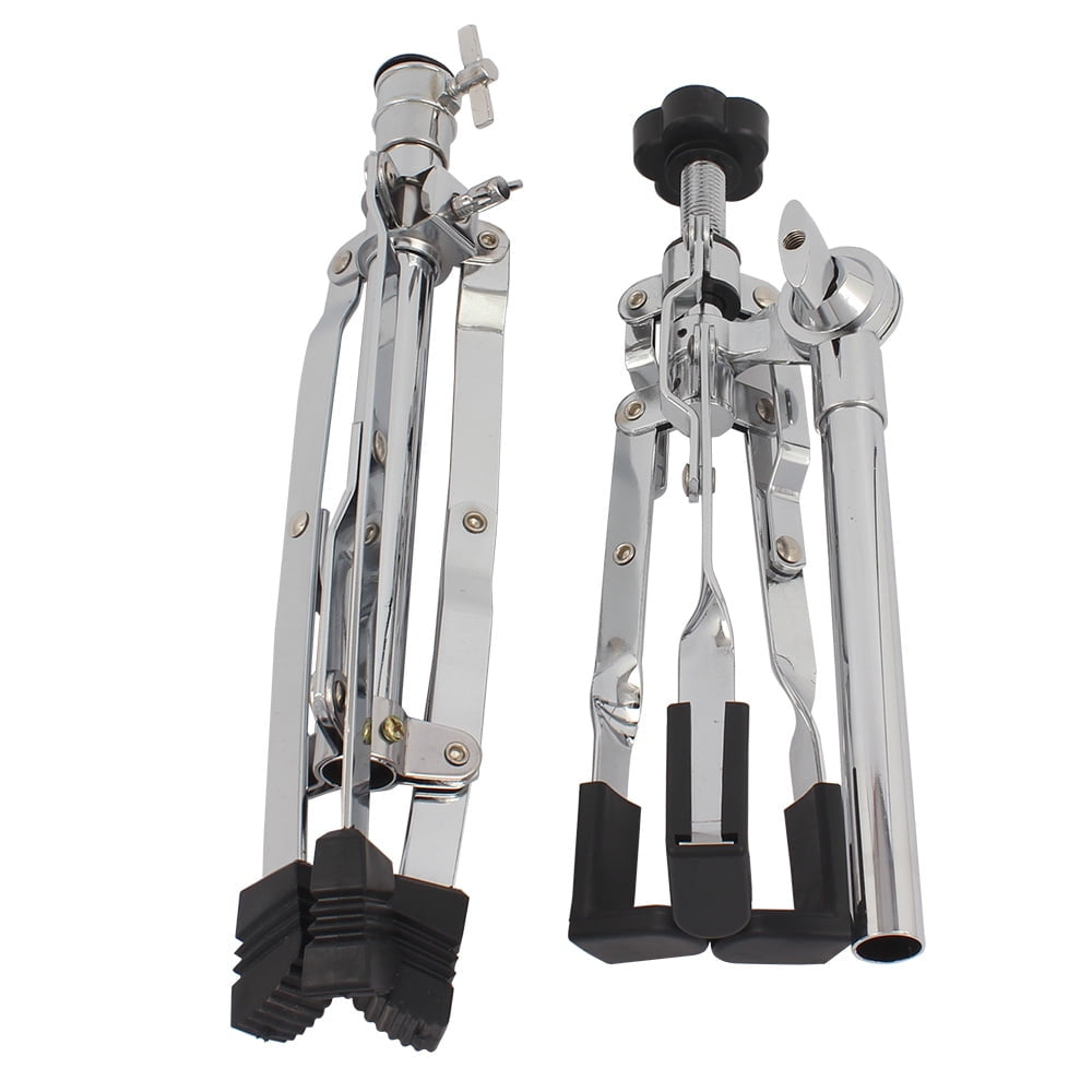 Hommoo Chrome Plated Dumb Snare Drum Stand Tripod - Silver Image 5