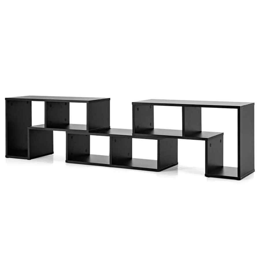 Hommoo Entertainment Centers,TV Stands,3 Pieces Adjustable TV Stand for TVs up to 65 Inch with Shelves-Black Image 1