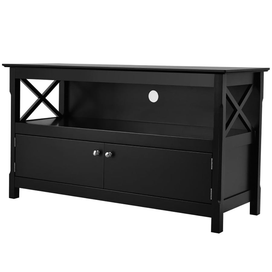 Hommoo Entertainment Centers,TV Stands,44 Inch Wooden Storage Cabinet TV Stand-Black Image 1