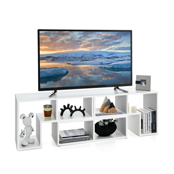 Hommoo Entertainment Centers,TV Stands,3 Pieces Adjustable TV Stand for TVs up to 65 Inch with Shelves-White Image 3