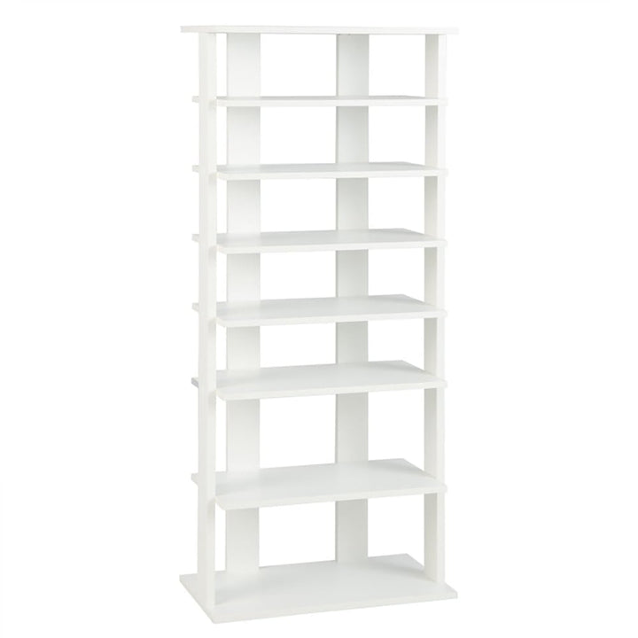 Hommoo 7 Tiers Vertical Shoe Rack for Front Door-White, Space-Saving Shoe Rack Organizer for Closet Entryway Image 1