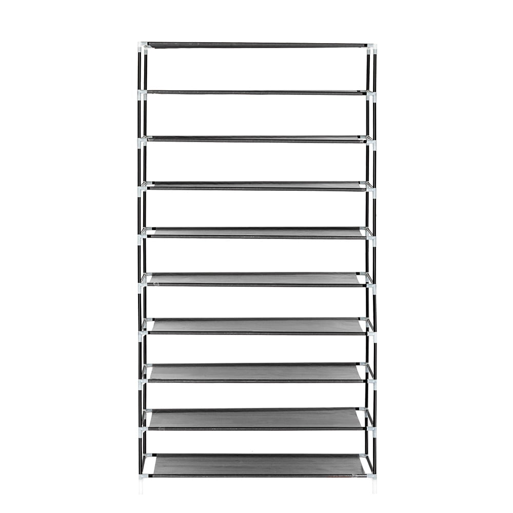 Hommoo Shoe Rack Storage Shelves with Dustproof Cover, Gray Image 2