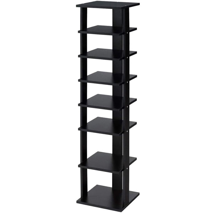 Hommoo 7-Tier Shoe Rack Practical Free Standing Shelves Storage Shelves-Black, Space-Saving Shoe Rack Organizer for Image 1