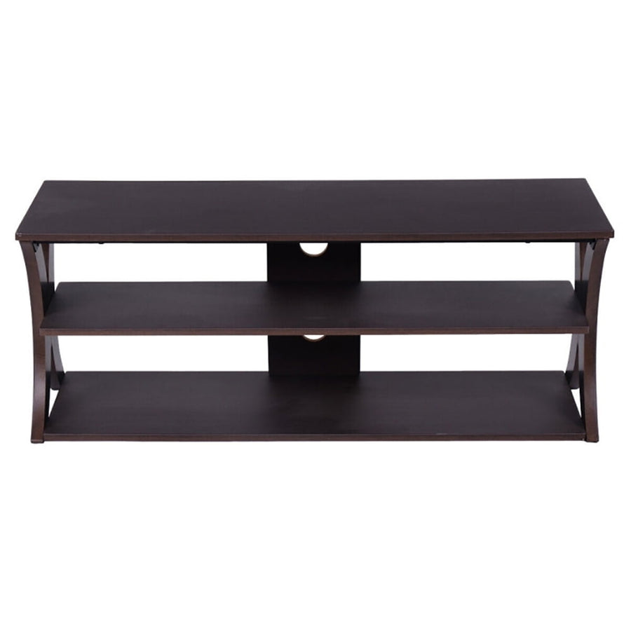 Hommoo 3-Tier TV Stand Storage Console with Storage Shelves, High-Quality 3-Tier TV Entertainment Center Image 1