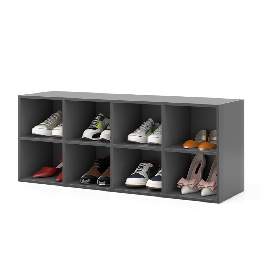 Hommoo 8 Cubbies Shoe Organizer with 500 LBS Weight Capacity-Gray, Space-Saving Shoe Rack Organizer for Closet Entryway Image 4