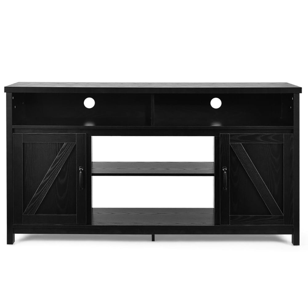 Hommoo Entertainment Centers,TV Stands,59 Inch TV Stand Media Center Console Cabinet with Barn Door for TVs 65 Image 1