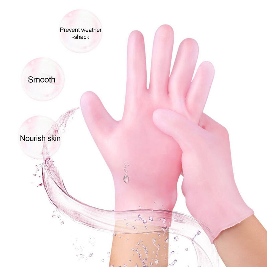 1Pair Moisturizing Gloves Over Night Bedtime Spa Gel Eczema Dry Sensitive Irritated Skin Spa Therapy Secure Glove Image 1