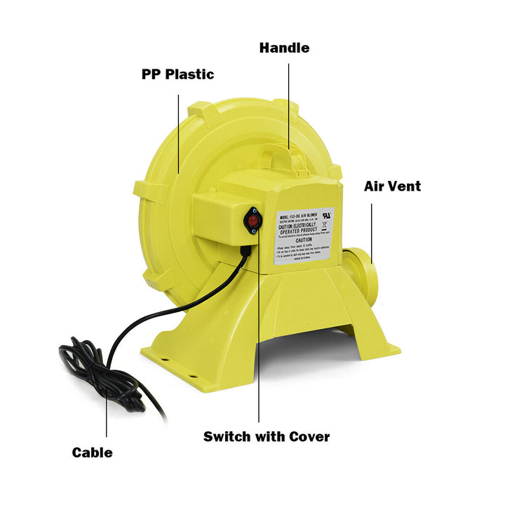 735W Bounce House Air Blower Pump Fan for Indoor Outdoor Inflatable Bouncy House Image 3