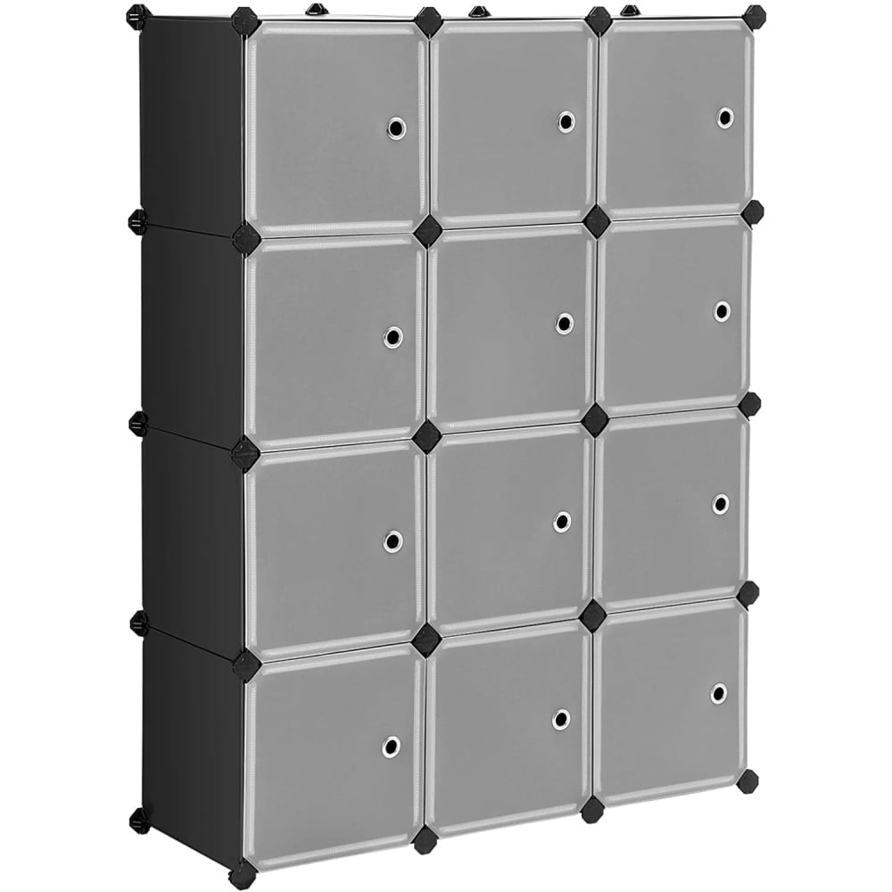 Hommoo Cube Storage with 12-Cube, Multi Use Closet Organizer Shelves with Doors, Modular DIY Storage Cabinet for Home, Image 1