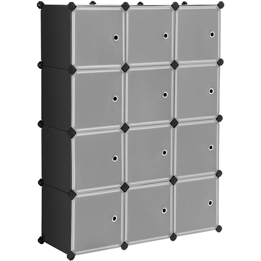 Hommoo Cube Storage with 12-Cube, Multi Use Closet Organizer Shelves with Doors, Modular DIY Storage Cabinet for Home, Image 1