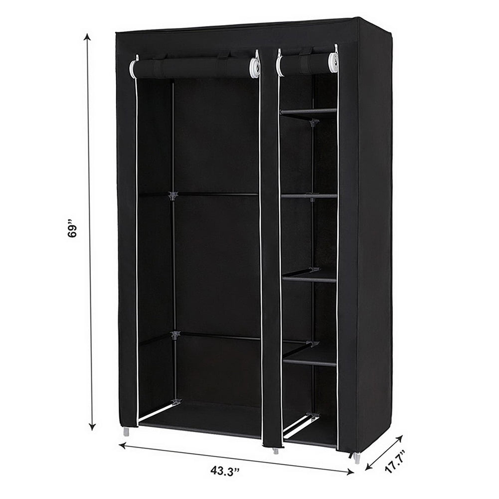 Hommoo High-Quality Wardrobe Closet, Non-Woven Storage Shelf Closet Wardrobe Image 4