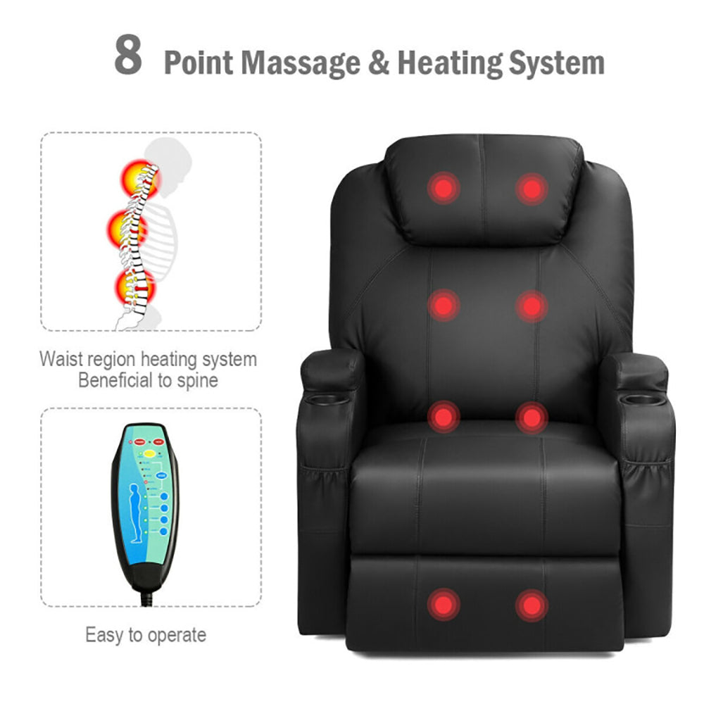 Hommoo Recliner Chair, Reclining Chair,Lounge Chair,Power Lift Recliner Chair with Massage and Heat for Elderly with Image 5