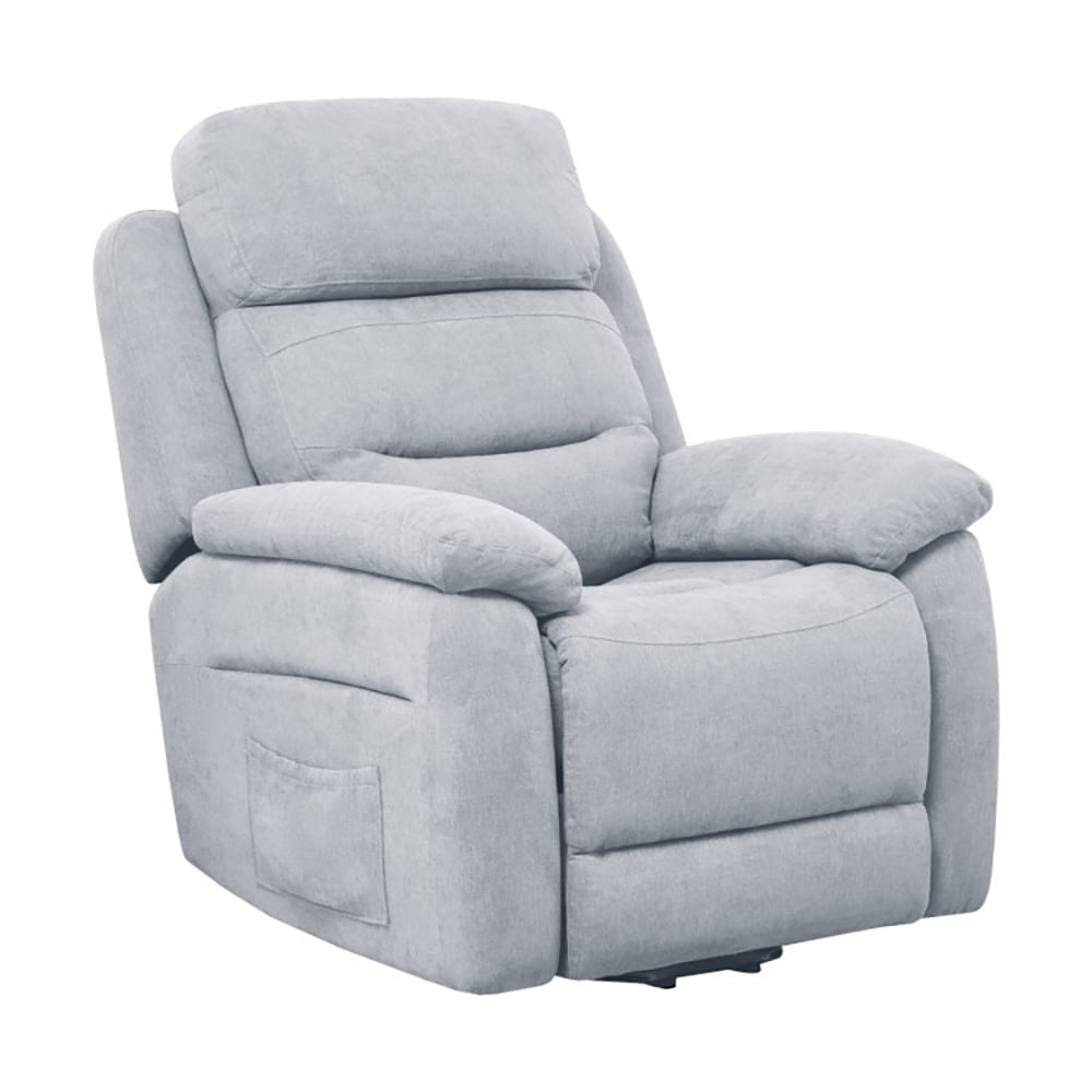 Hommoo Recliner Chair, Reclining Chair,Lounge Chair,Power Lift Recliner Sofa with Side Pocket and Remote Control-Gray Image 1