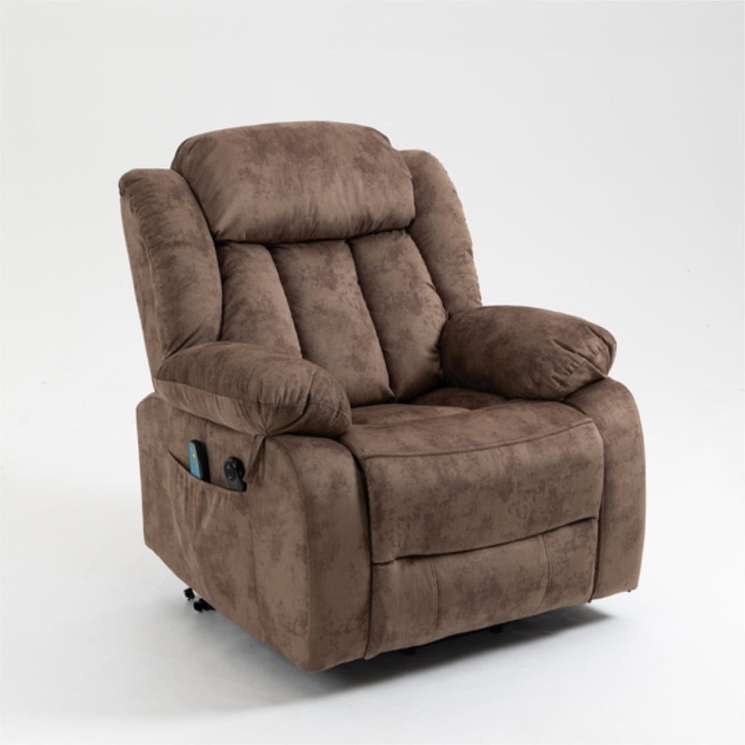 Hommoo Push-Back Recliner, Single Sofa Home Theater Chairs Power Electric Reclining for Elderly with Backrest for Living Image 1