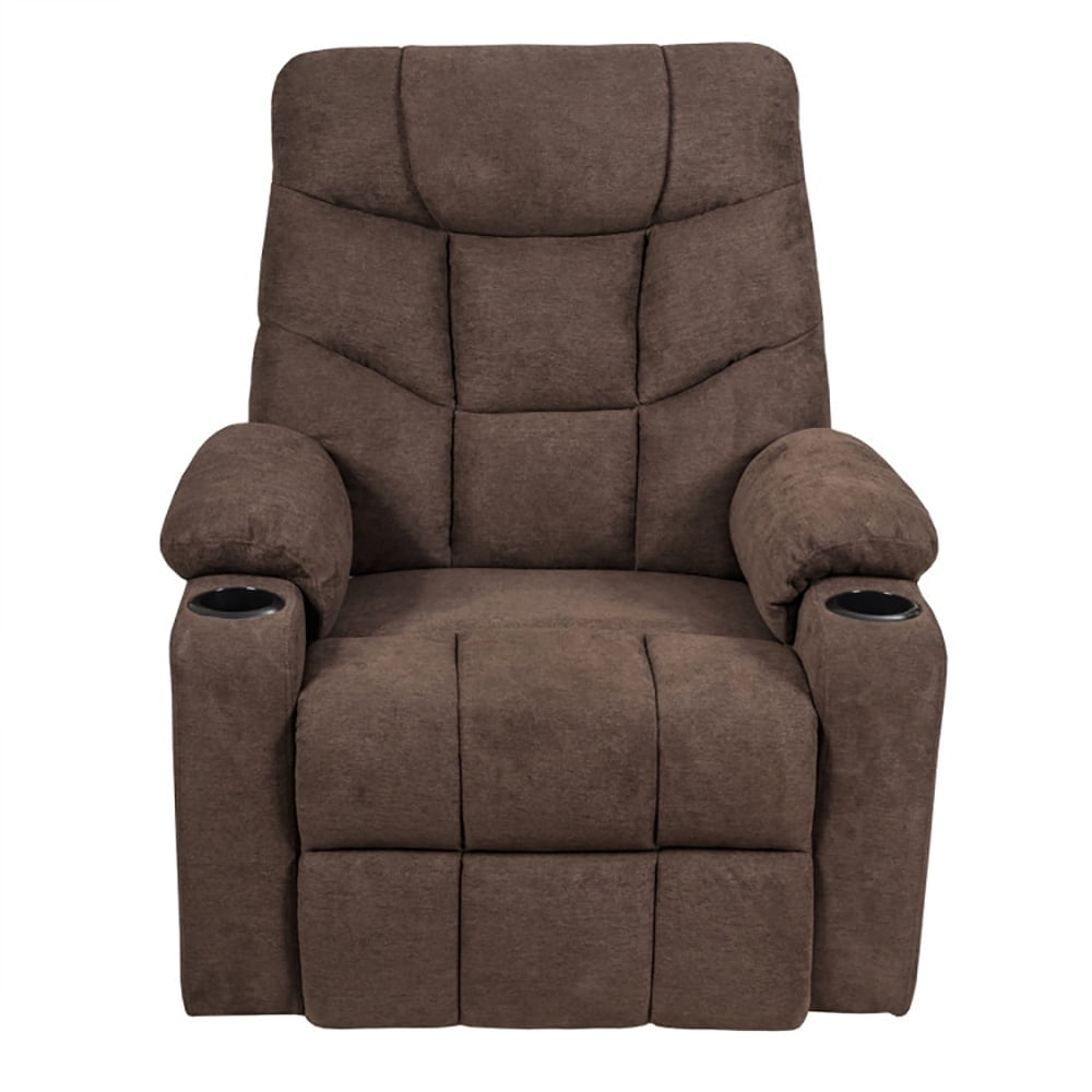 Hommoo Recliner Chair, Reclining Chair,Lounge Chair,Electric Power Lift Recliner Massage Sofa-Brown Image 1