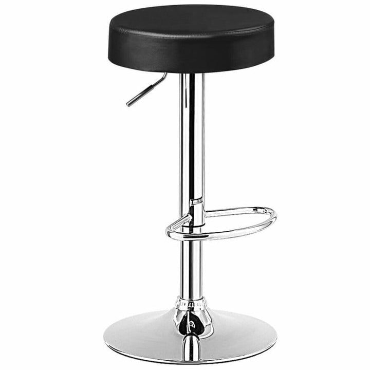 Hommoo 1 PC Round Bar Stool Adjustable Swivel Pub Chair-Black, Bar Height Stools, Bar Stools for Kitchen Island for Image 1