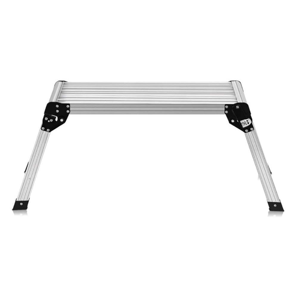 Hommoo Step Ladder, Folding Step Stool, Stepladders, Silver Image 3