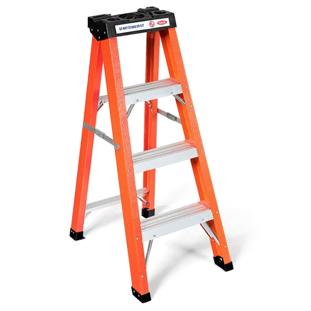 Hommoo Folding Stool, Step Ladder,3-Step Ladder Folding Step Stool Platform Image 1