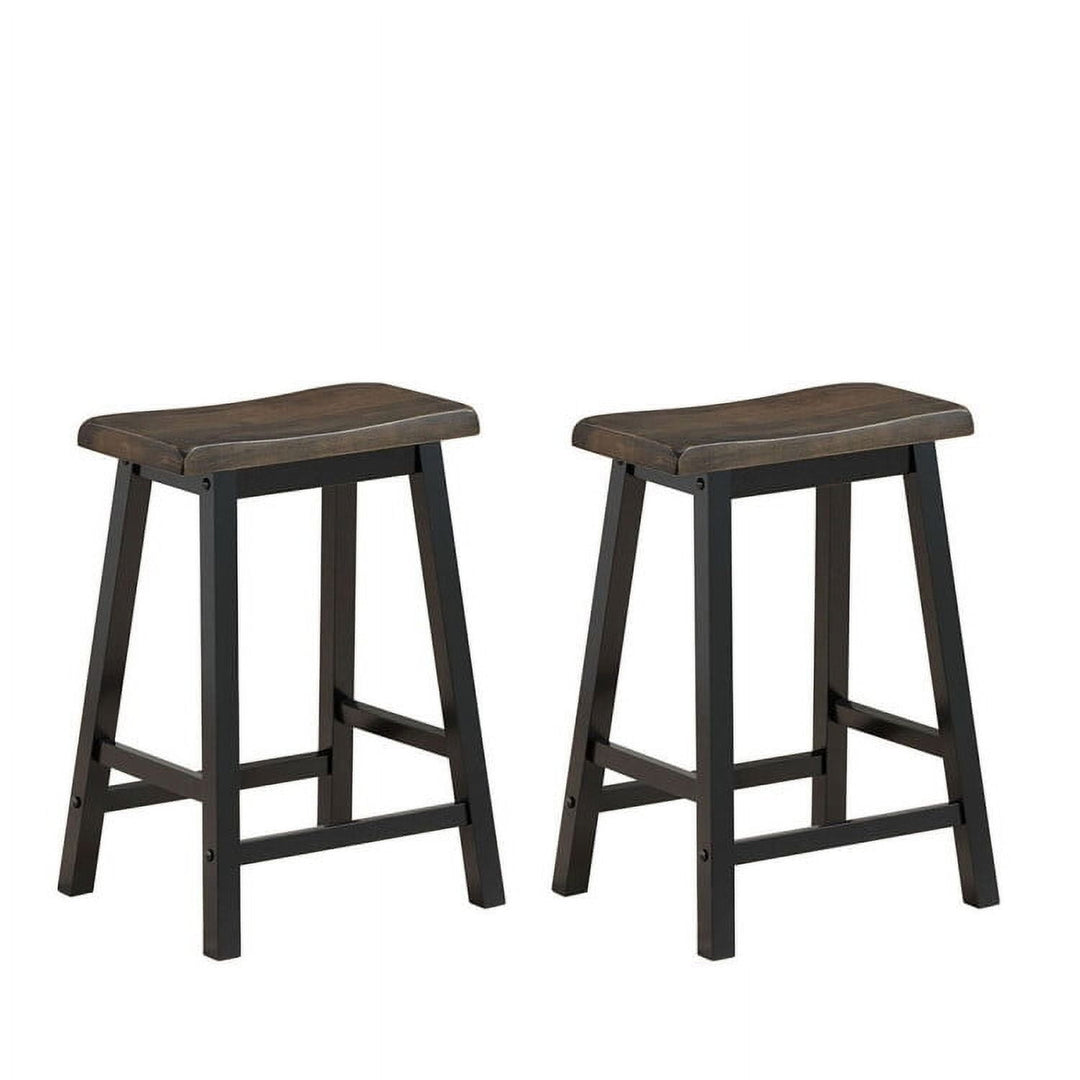 Hommoo 24 Inch Height Set of 2 Home Kitchen Dining Room Bar Stools-Gray, Bar Height Stools, Bar Stools for Kitchen Image 1