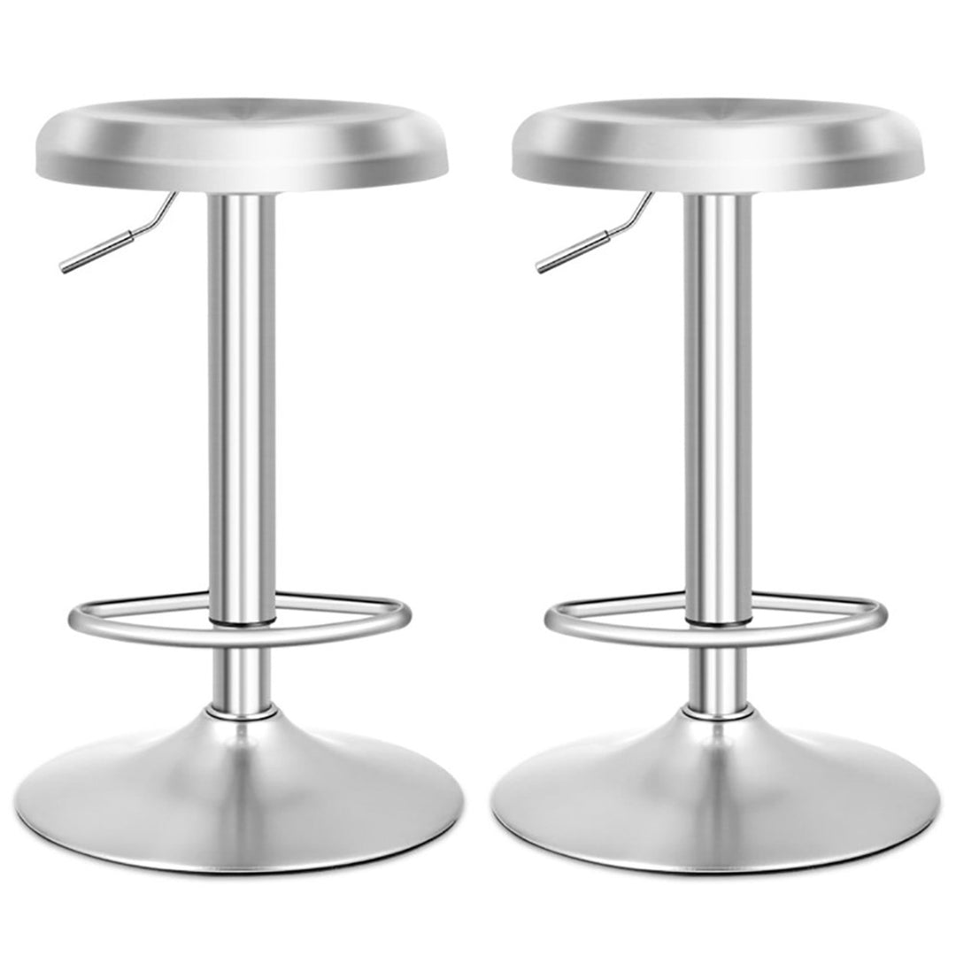 Hommoo Bar Stools, Modern Swivel Adjustable Height Bar stool with Footrest for Pub Bistro Kitchen Dining, Set of 2, Image 1