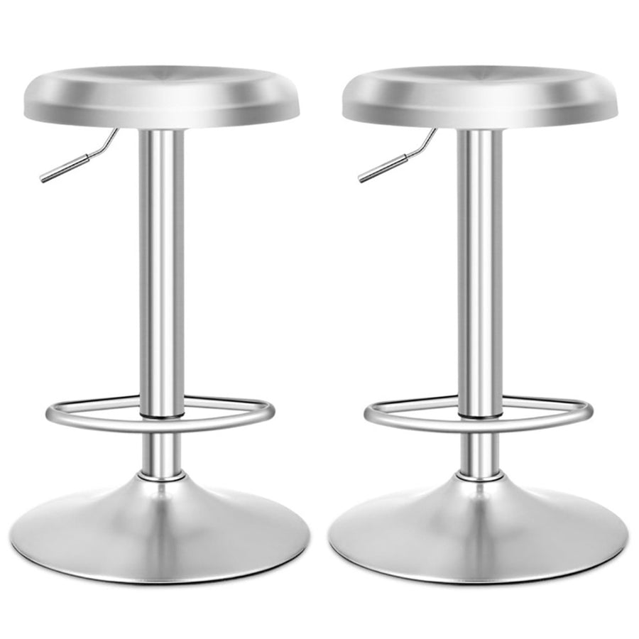 Hommoo Bar Stools, Modern Swivel Adjustable Height Bar stool with Footrest for Pub Bistro Kitchen Dining, Set of 2, Image 1