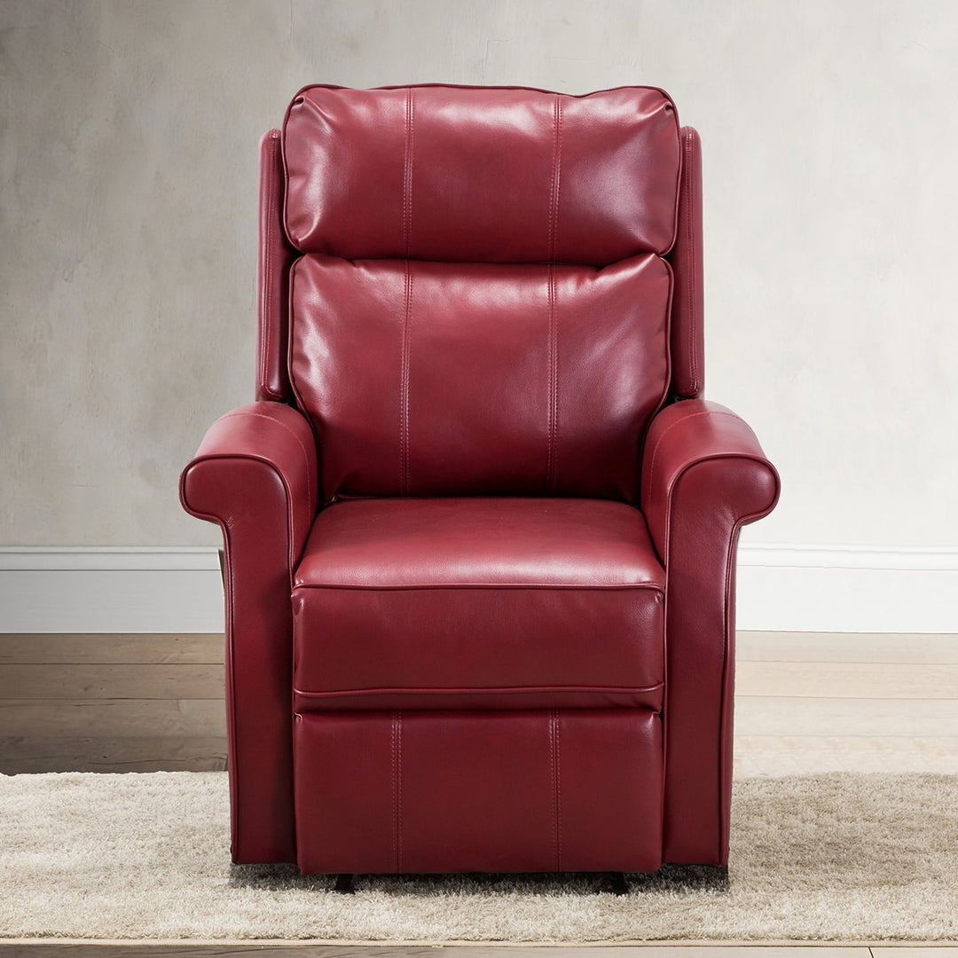 Hommoo Electric Power Lift Chairs Recliner, Faux Leather Upholstered Reclining Lifting Chair, Red Image 4