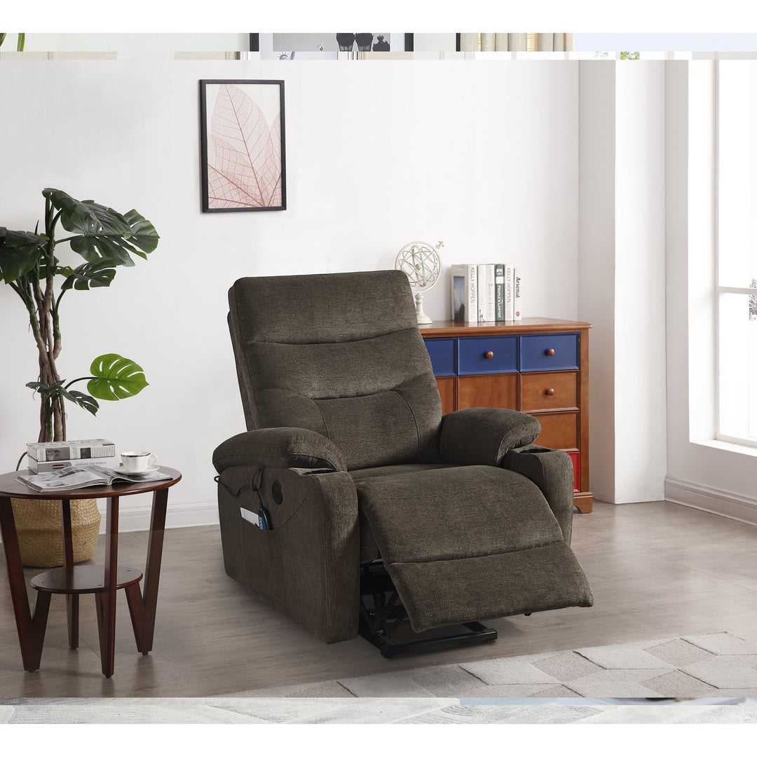 Hommoo Recliner Chair, Electric Power Lift Recliner Chair Sofa with Massage and Heat for Elderly for Living Room Image 3