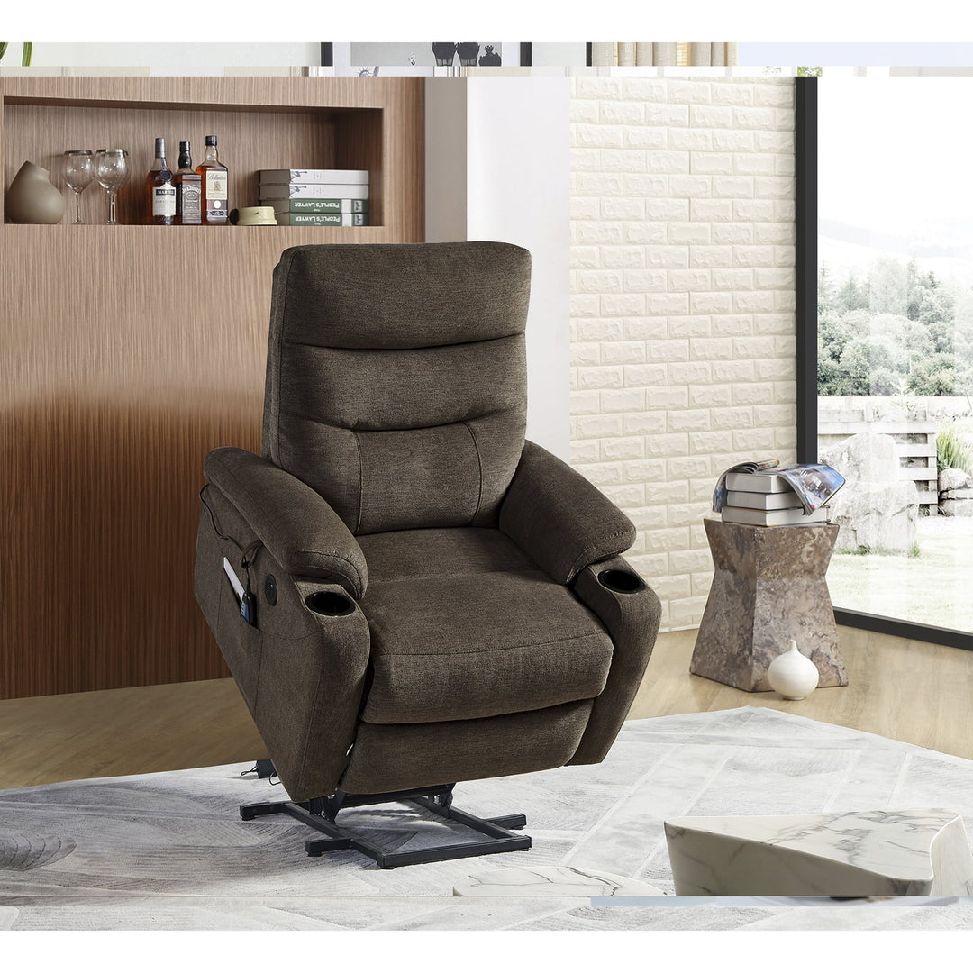 Hommoo Recliner Chair, Electric Power Lift Recliner Chair Sofa with Massage and Heat for Elderly for Living Room Image 6