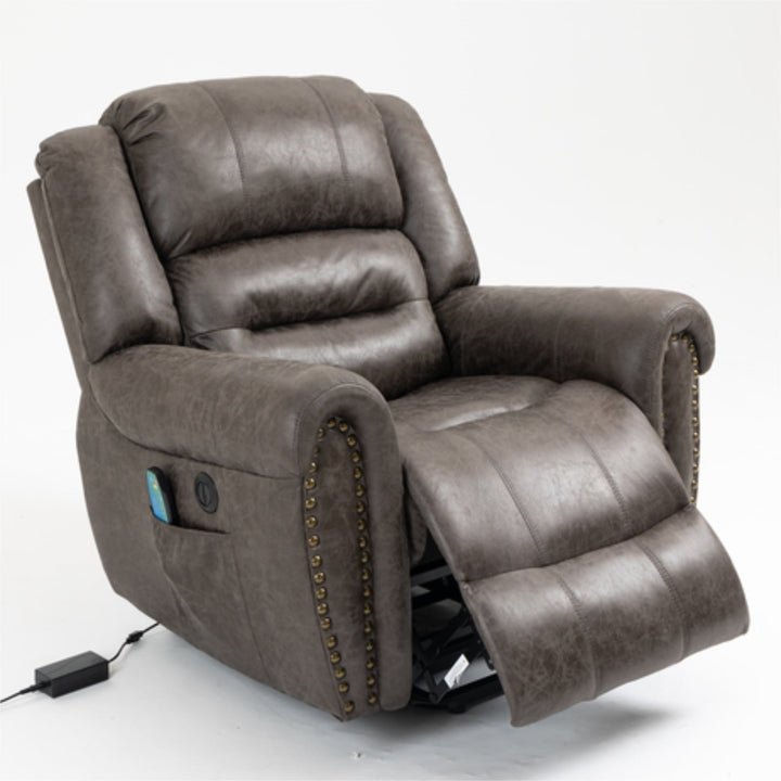 Hommoo Massage Recliner Chair, Fabric Recliner Sofa Home Theater Seating with Lumbar Support, Single Sofa Armchair for Image 1