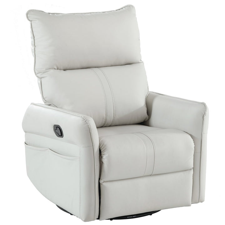 Hommoo Rocking Recliner Chair, 360 Degree Swivel Nursery Rocking Chair, Home Theater Seating with USB Charging Ports, Image 5