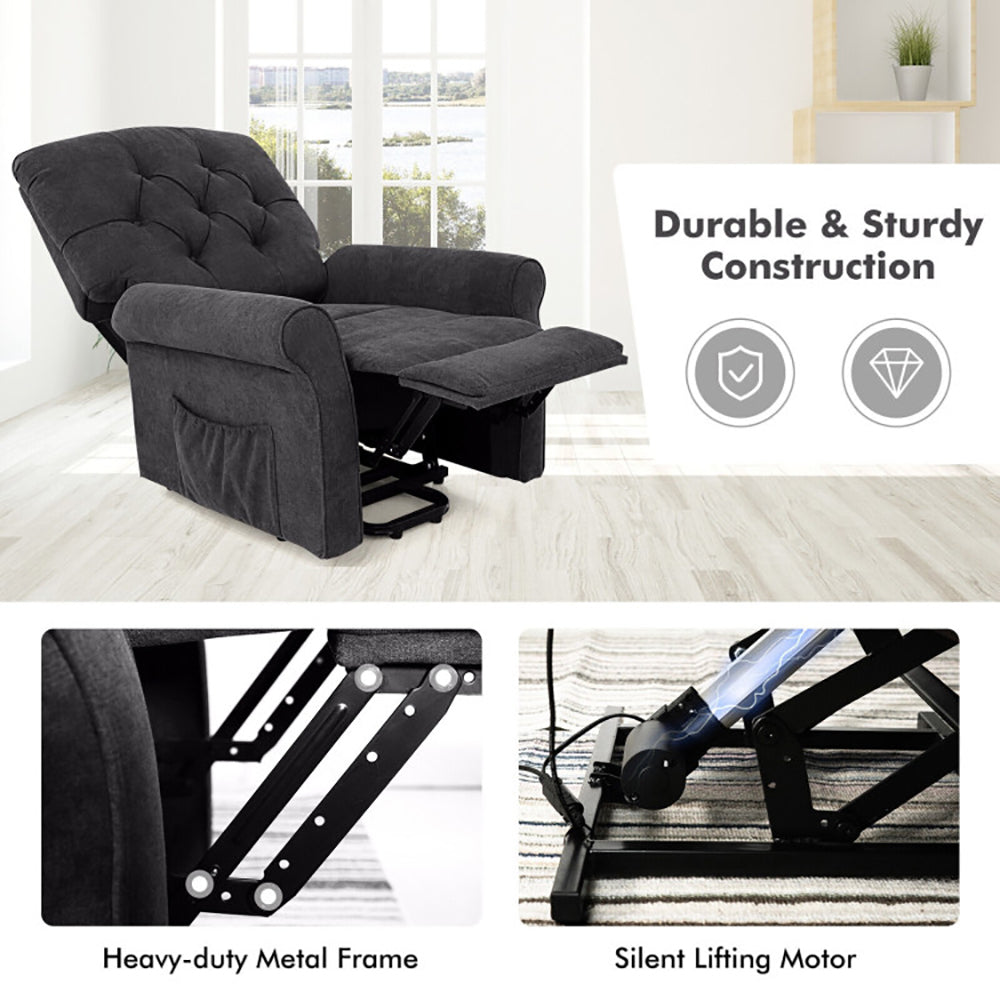 Hommoo Recliner Chair, Reclining Chair,Lounge Chair,Recliner Chair Sofa for Elderly with Side Pocket and Remote Image 2