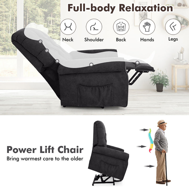 Hommoo Recliner Chair, Reclining Chair,Lounge Chair,Recliner Chair Sofa for Elderly with Side Pocket and Remote Image 4