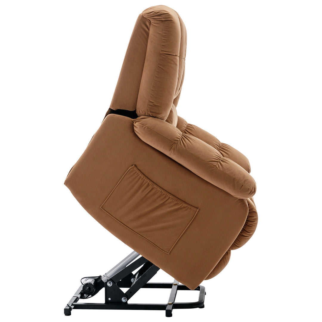 Hommoo Massage Recliner Chair, Electric Power Lift Recliner Chairs with Heat, Vibration, Side Pocket for Living Room, Image 2