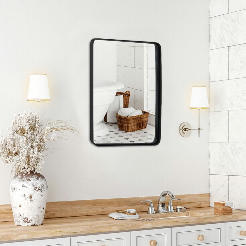 Hommoo Mirror Wall Decorating,Decorative Mirror, Rectangular Wall Mount Bathroom Mirror Vanity Mirror-M Image 2