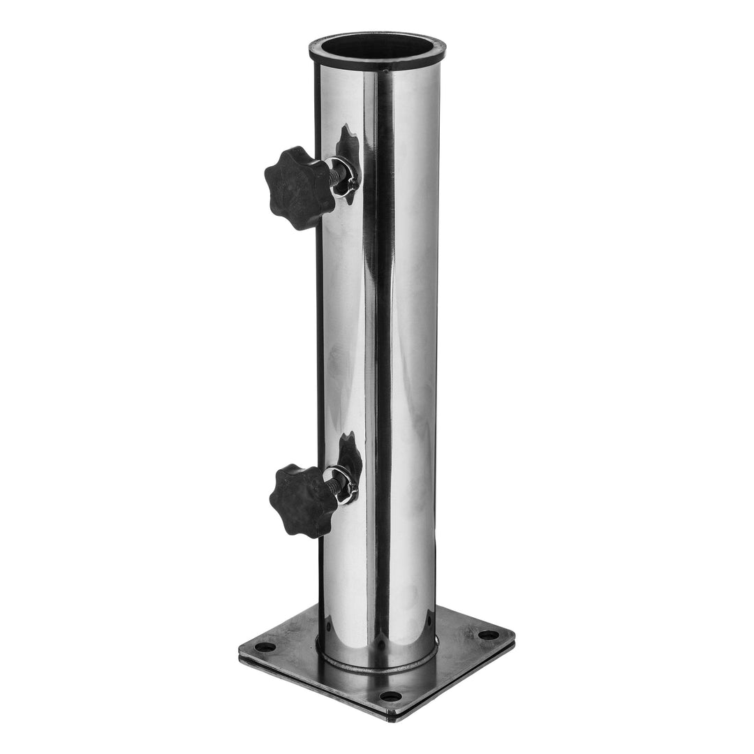 Deck Umbrella Base - Adjustable Inground Umbrella Stand for 1.25-2.2in Diameter Pole - Flagpole Holder or Patio Umbrella Image 1