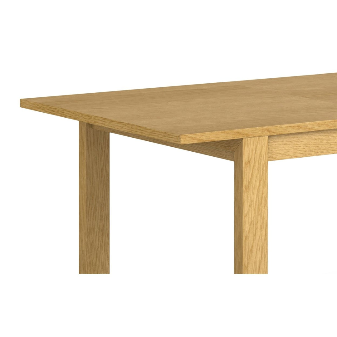 Wilson Extendable Dining Table Oak Wood 66-76 inches Seats up to 8 Modern Design Image 4