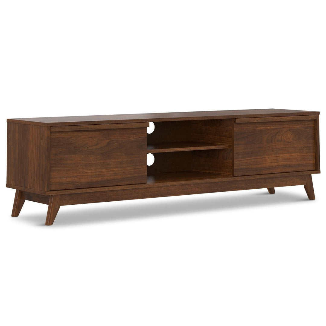 Lennon 72 inch Low TV Stand in Walnut Image 1