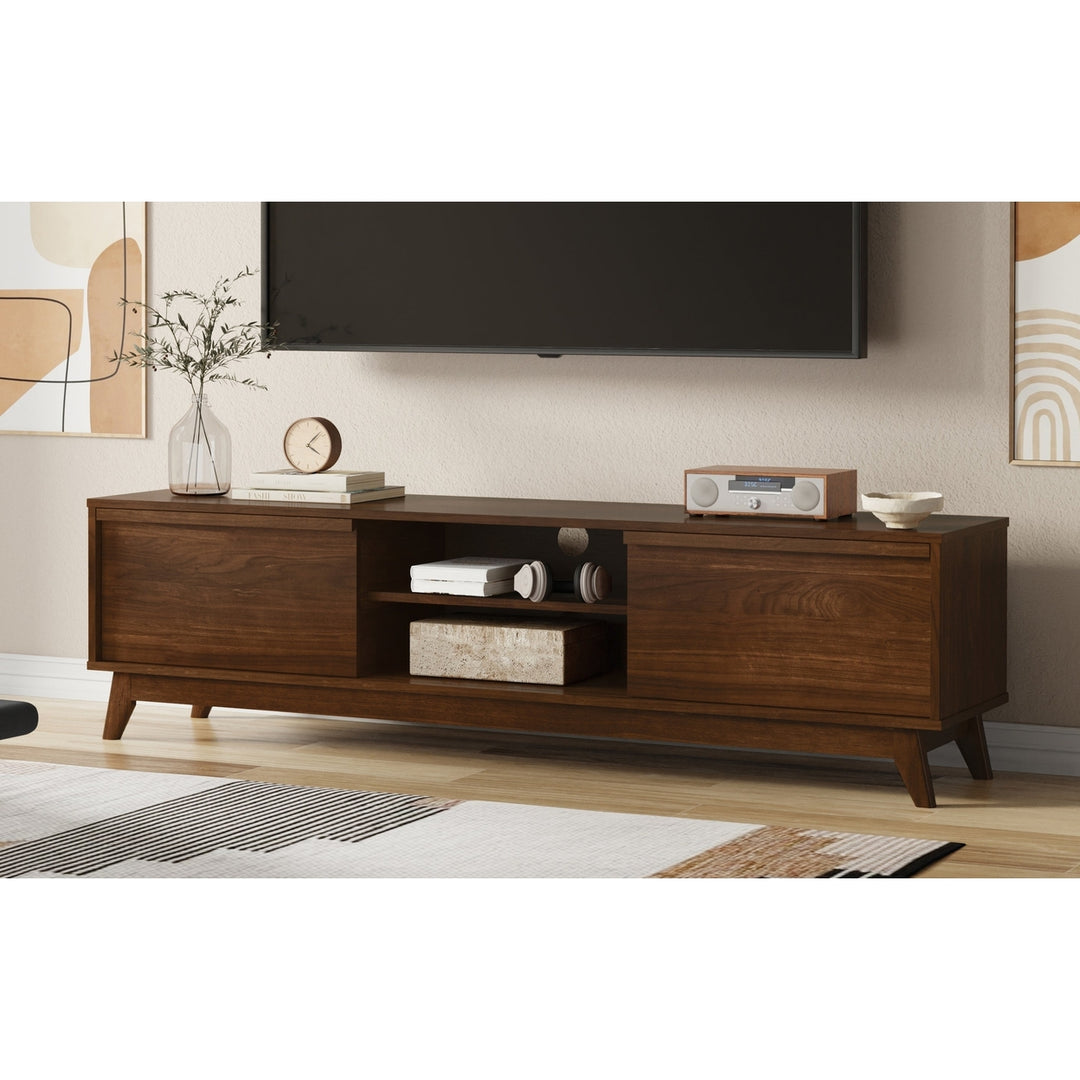 Lennon 72 inch Low TV Stand in Walnut Image 2