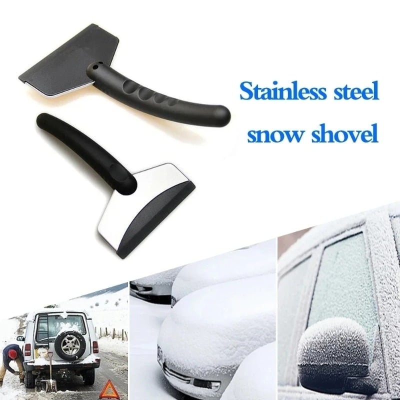 2Pcs Multifunction Car Snow Shovel Winter Windshield Defrosting Ice Scraper Tool Glass Snow Removal Tools Auto Image 2