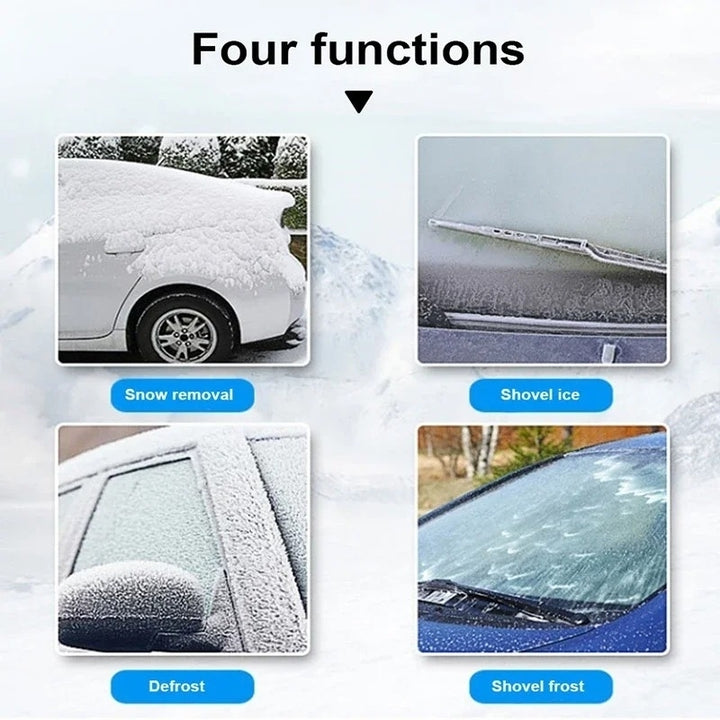 2Pcs Multifunction Car Snow Shovel Winter Windshield Defrosting Ice Scraper Tool Glass Snow Removal Tools Auto Image 5