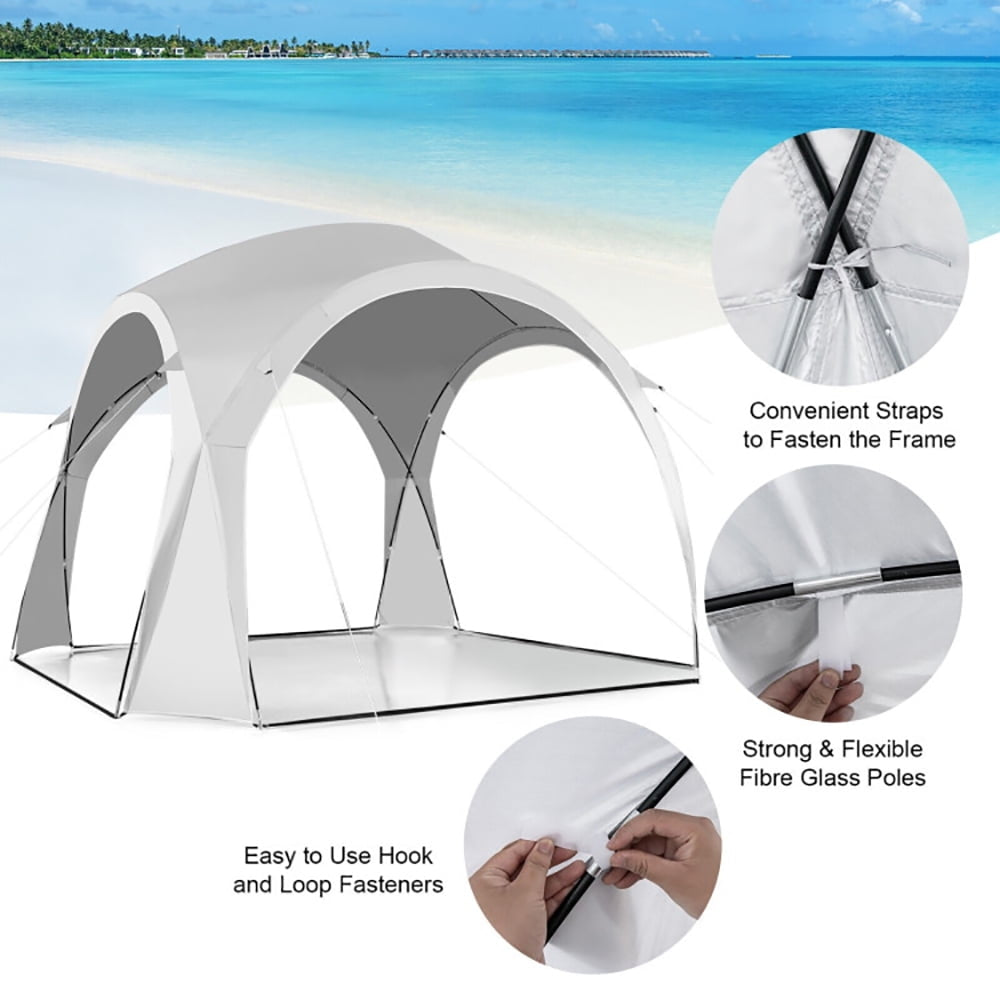 Hommoo 2 Person Portable Pickup Tent with Carry Bag-L, Beach Shade Tent, Easy Pop Up Beach Shade Beach Tent Image 2