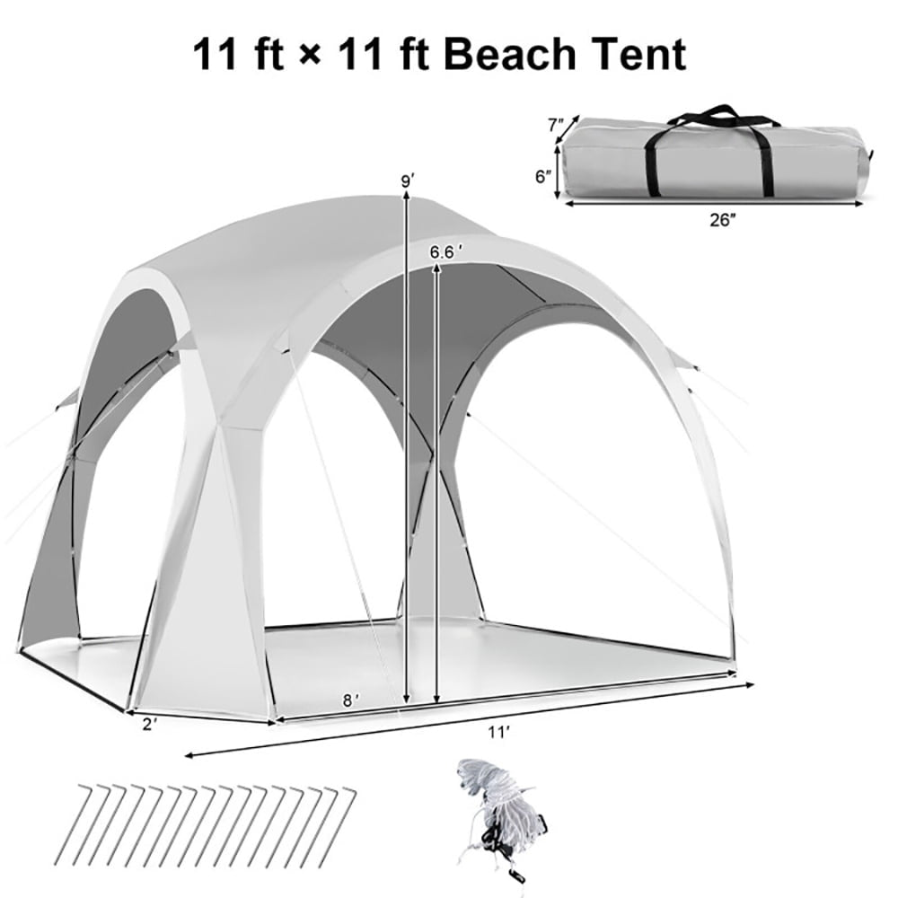 Hommoo 2 Person Portable Pickup Tent with Carry Bag-L, Beach Shade Tent, Easy Pop Up Beach Shade Beach Tent Image 4