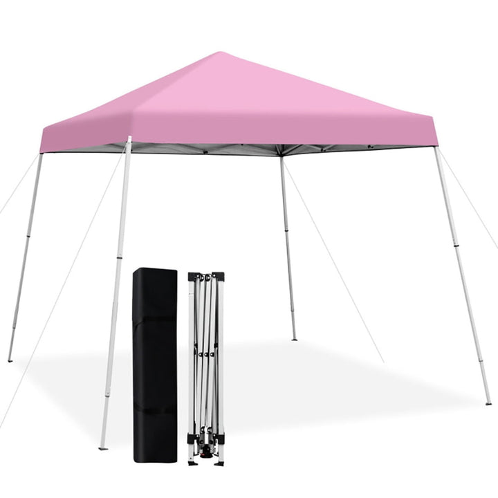 Hommoo 10 x 10 Feet Outdoor Instant Pop-up Canopy with Carrying Bag-Pink,for Outside Party Waterproof Tent Image 1