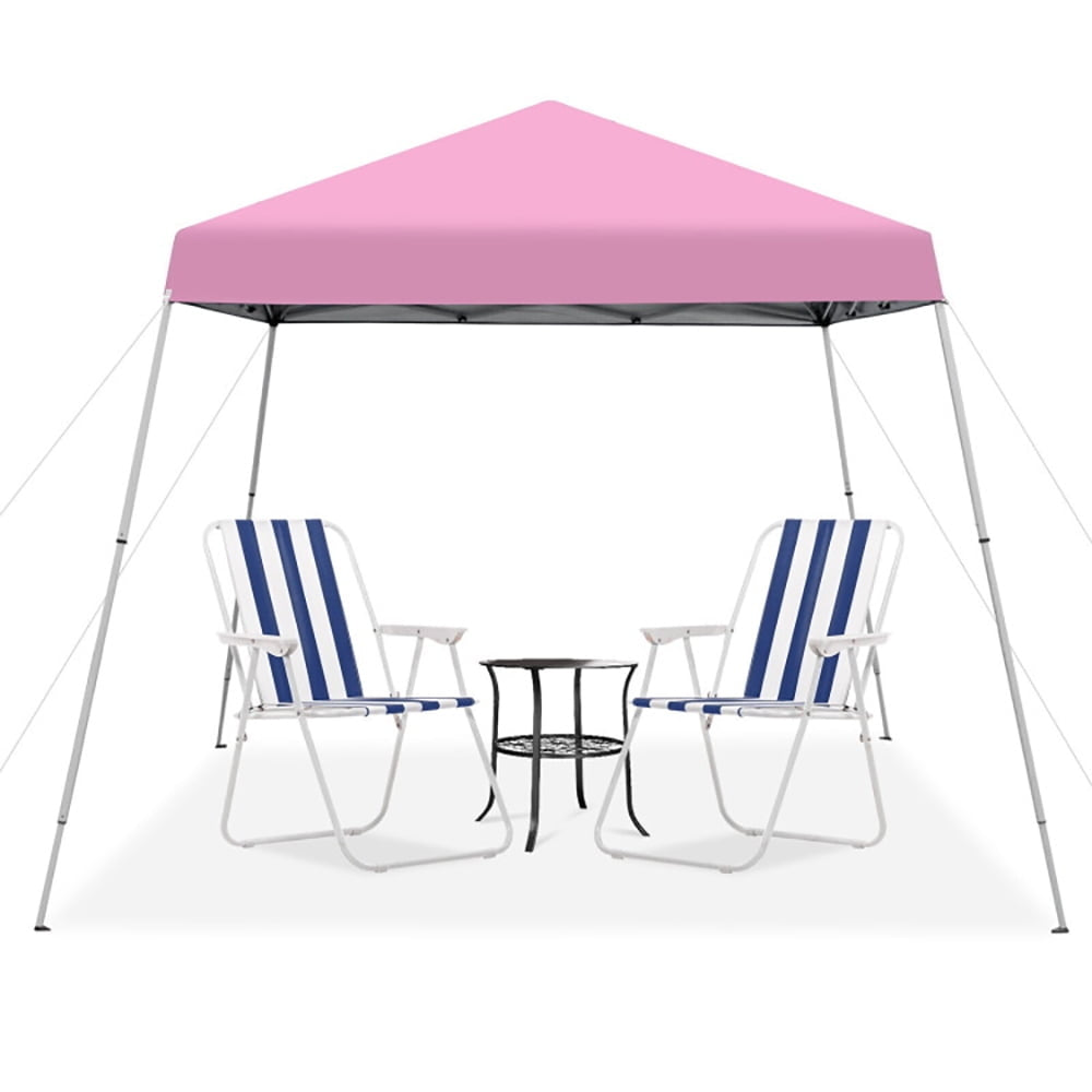 Hommoo 10 x 10 Feet Outdoor Instant Pop-up Canopy with Carrying Bag-Pink,for Outside Party Waterproof Tent Image 6