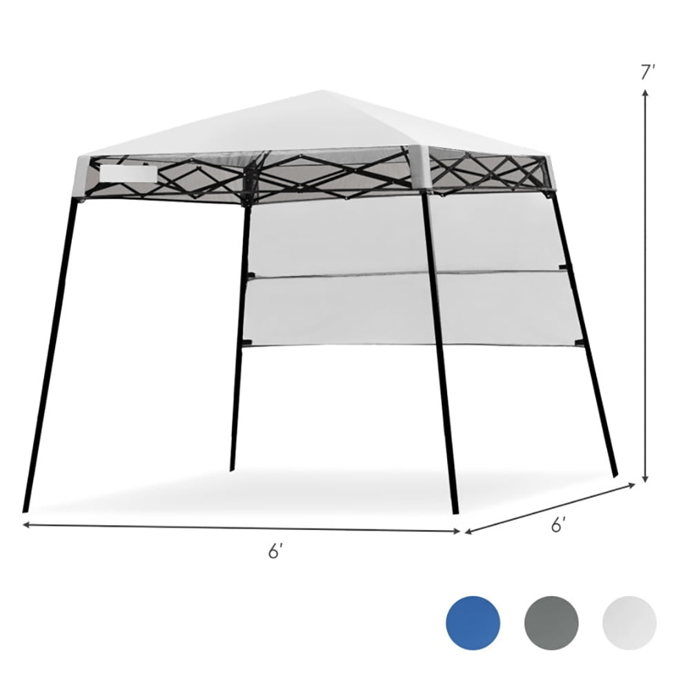 Hommoo 7 x 7 Feet Sland Adjustable Portable Canopy Tent with Backpack-White, Outdoor Gazebo Wedding Party Tent Canopy Image 3