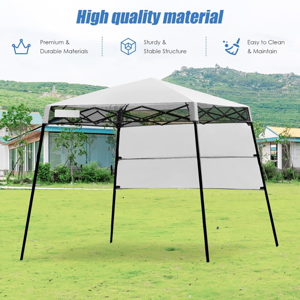 Hommoo 7 x 7 Feet Sland Adjustable Portable Canopy Tent with Backpack-White, Outdoor Gazebo Wedding Party Tent Canopy Image 5