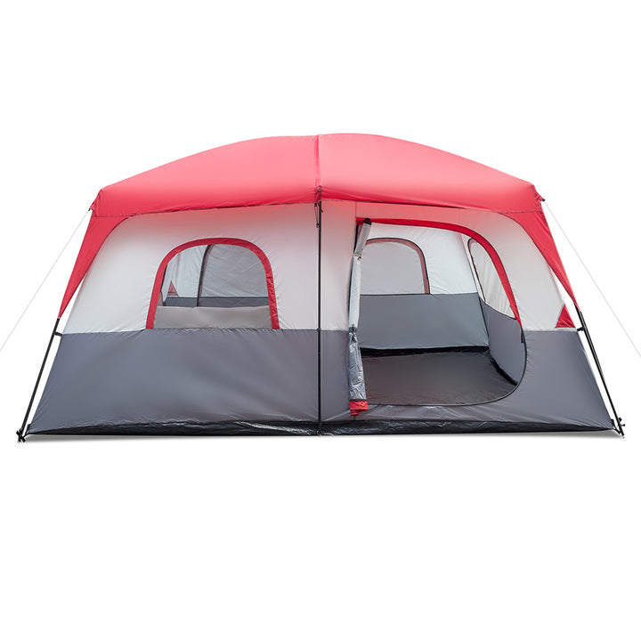 Hommoo Camping Beach Tent, Folding Tent, 430430210cm Polyester Cloth Fiberglass Poles Can Accommodate 14 People Camping Image 2