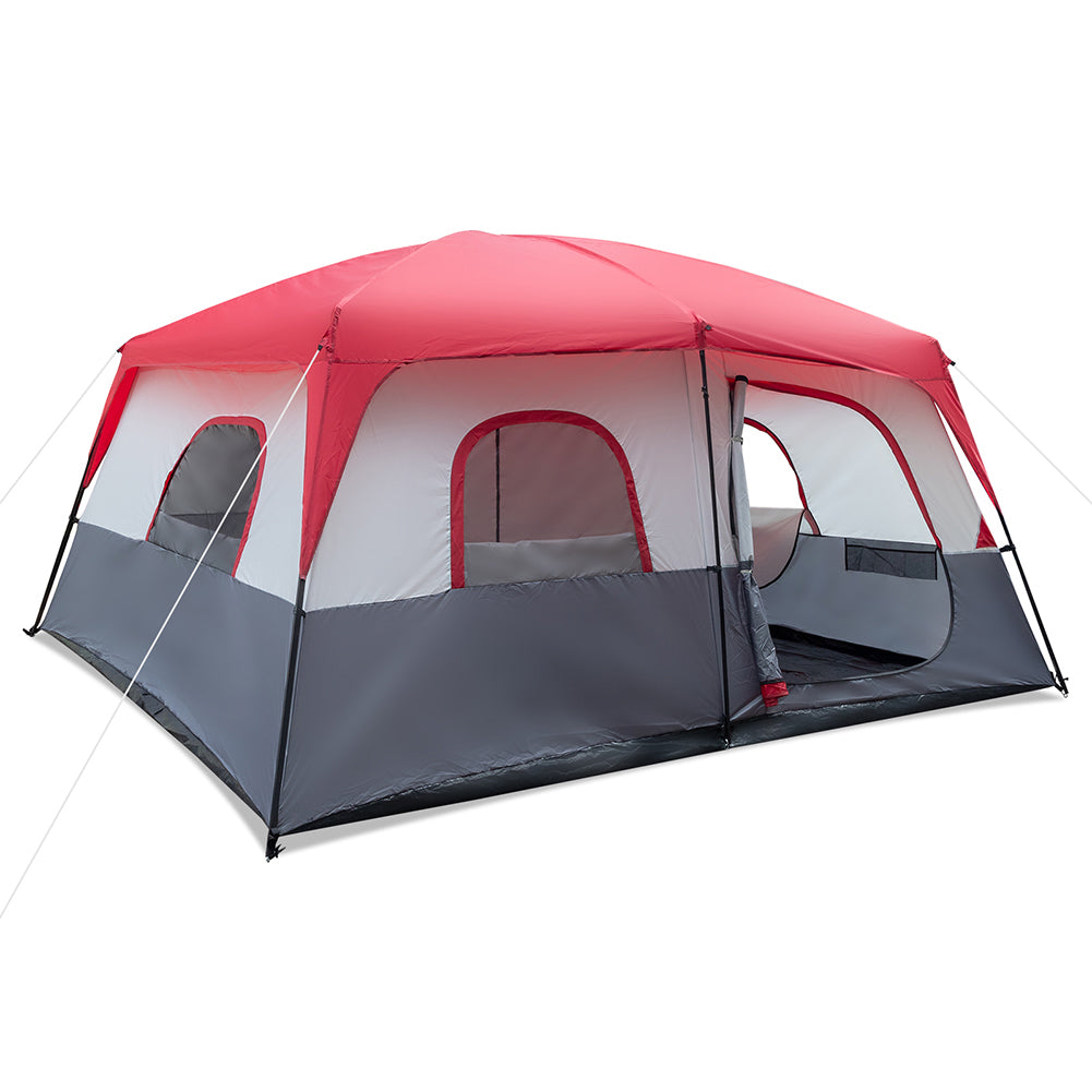 Hommoo Camping Beach Tent, Folding Tent, 430430210cm Polyester Cloth Fiberglass Poles Can Accommodate 14 People Camping Image 3